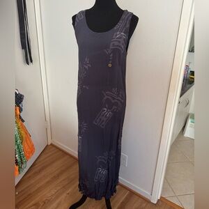 Chic Sleeveless Maxi Dress in Dark Gray